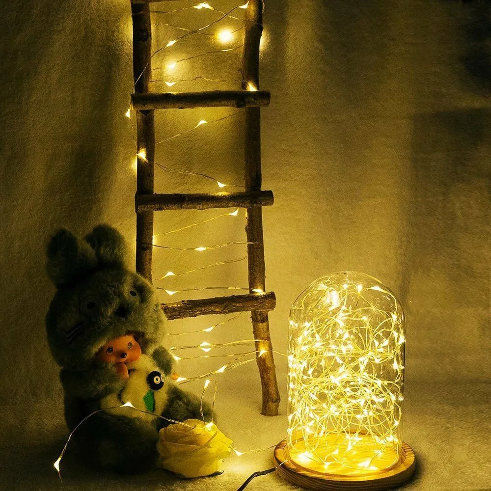Small Micro 20-100 LED Fairy Lights String Battery Copper Sliver Wire Xmas Party 3
