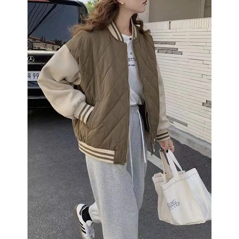 

2022 Women Winter Warm Down Cotton Jacket Loose Coat Student Teen Girls Cotton-padded Clothes Long Sleeve Parka Outerwear A14