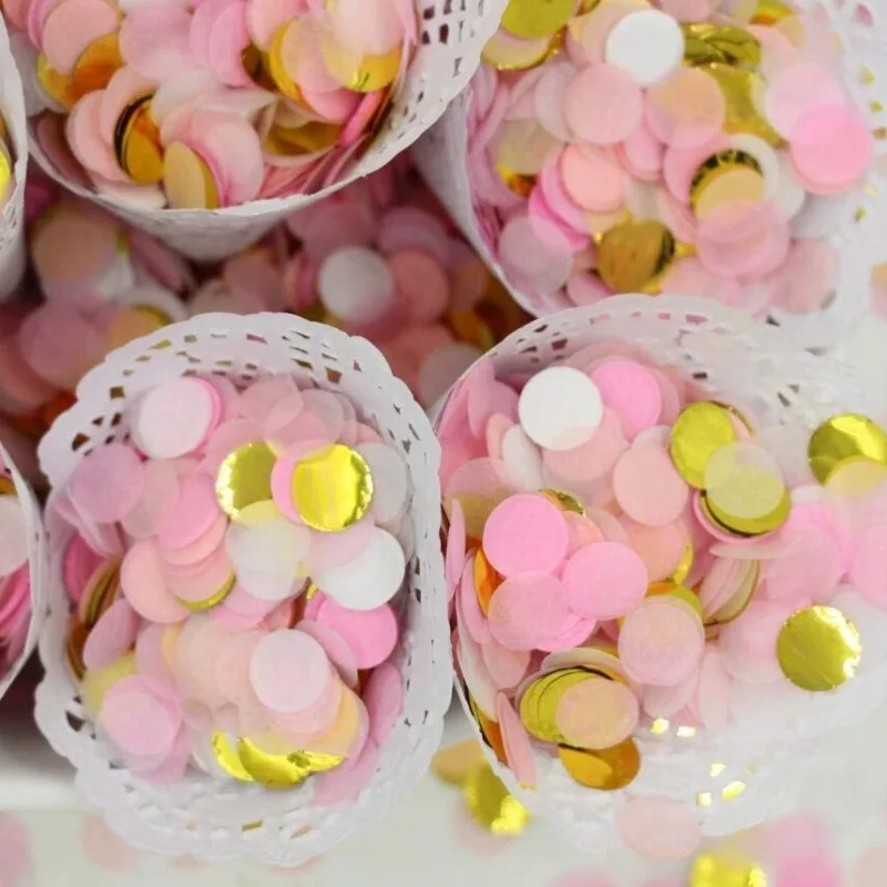 20g/bag Stuffed Confetti Pink Decoration First Birthday Confetti for Ball Baby Birthday Decorations Baby Shower Favors Supplies