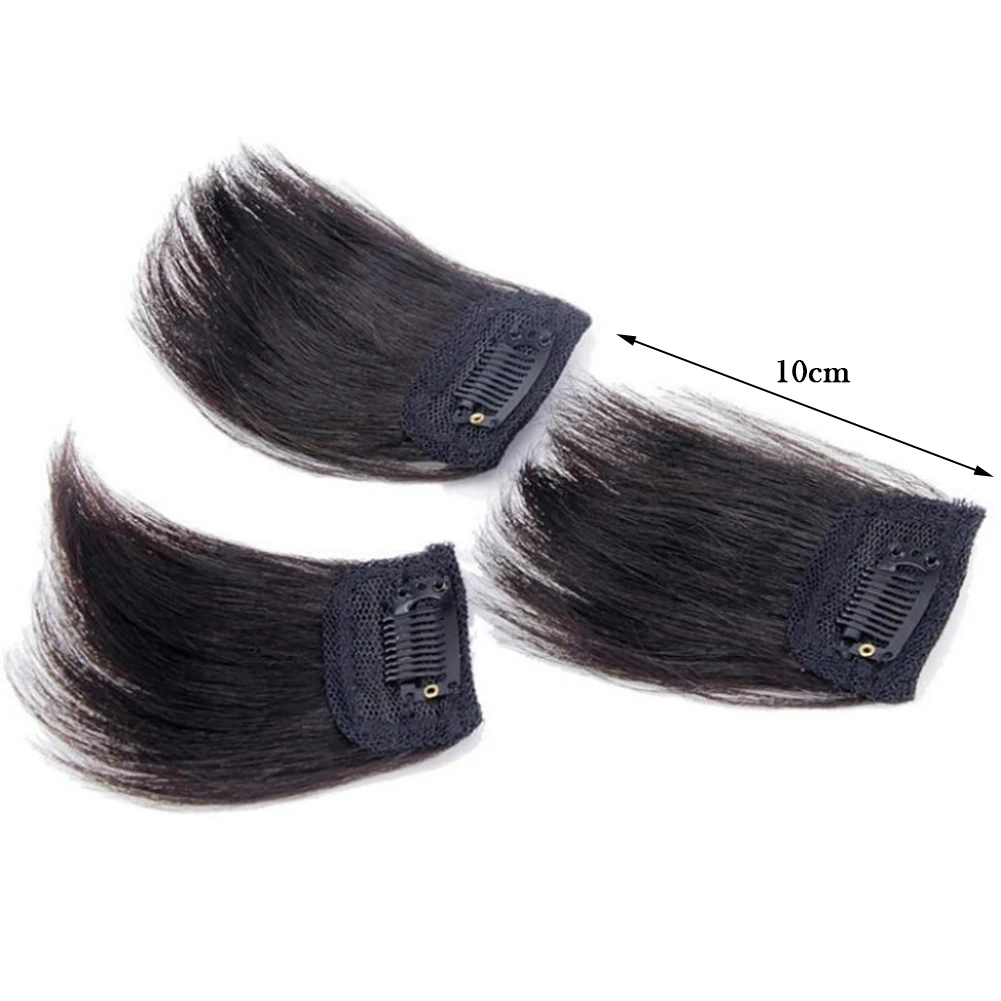 Parrucca nera mini alla moda, seta ad alta temperatura, clip-in, per capelli, estensione della parte superiore della testa, parrucca molto naturale per uomo e donna - immagine 6