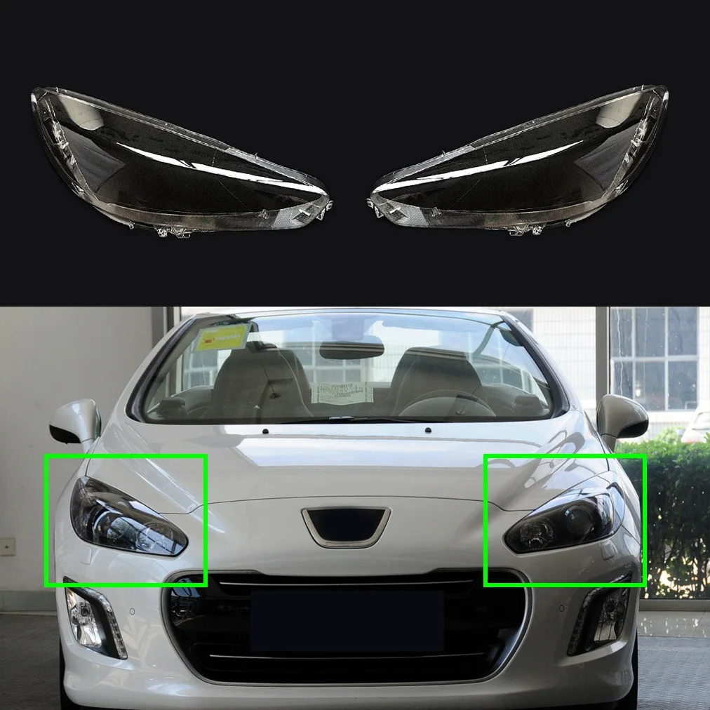 Vehicle Lampshade Lens Fit For Peugeot 308 20112015 Headlight Cover Transparent Auto Shell