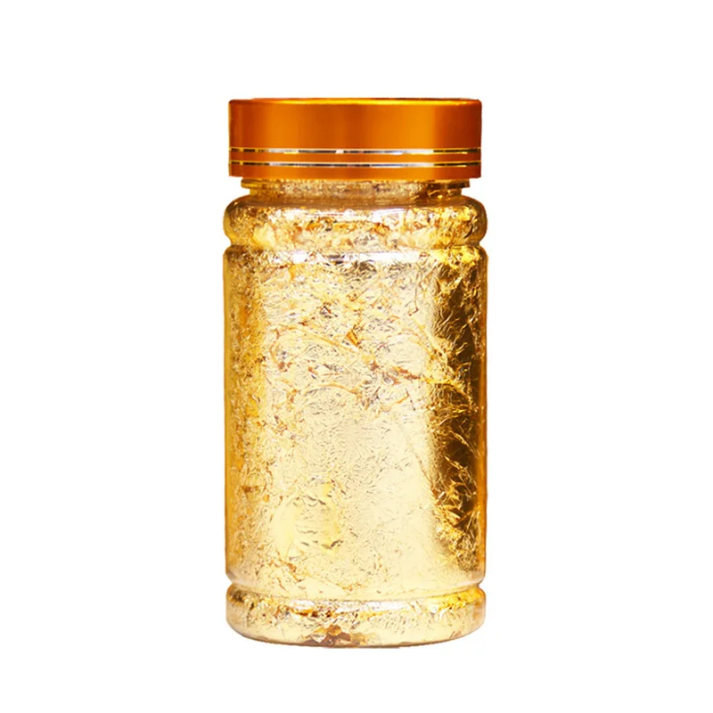 1PCS Food Grade Genuine Gold Leaf Schabin Flakes 2g 24K Gold