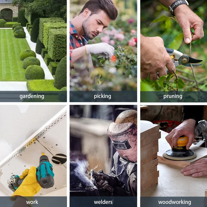 Light-Duty Work Gloves Hedge Trimming Gardening Warehouse Job Home Improvement Car Repair Utility Glove for Men Women 5