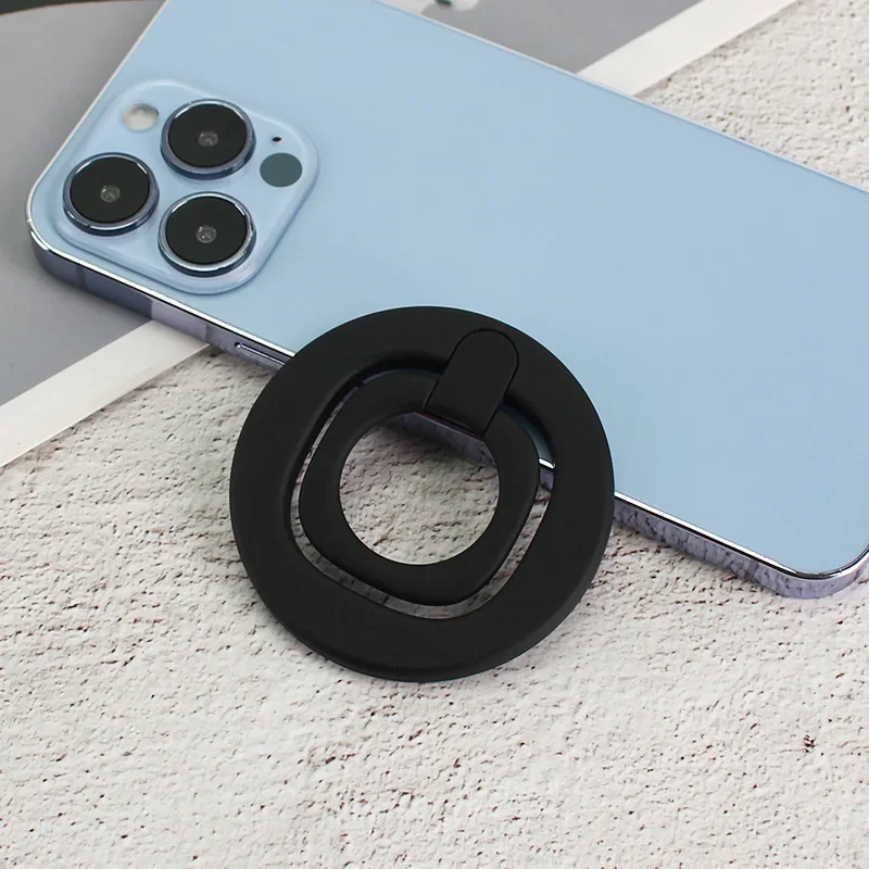 Magnetic Phone Ring Holder and Metal Stand with Removable Grip and Kickstand