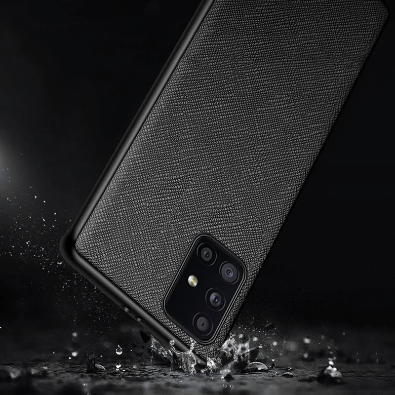 Premium Cross-Pattern Leather Cover