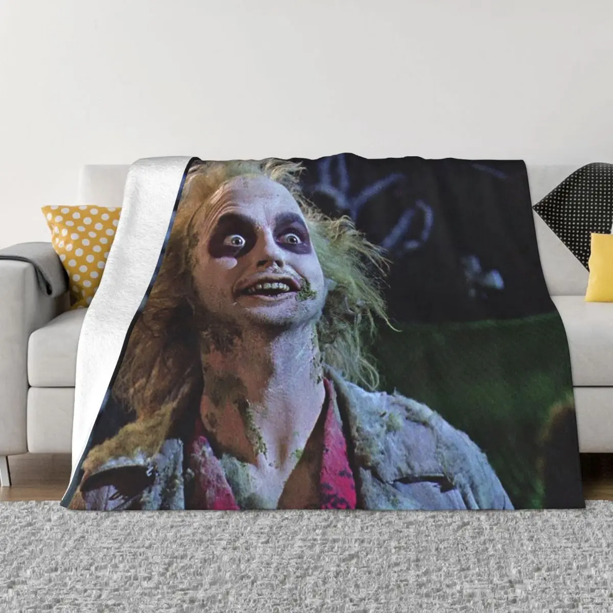 

Beetlejuice Horror Movie Blankets Flannel Autumn/Winter Portable Lightweight Thin Throw Blanket for Home Couch Quilt