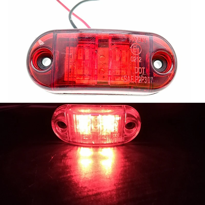 

1PCS 10V 30V LED Side Marker Lights Warning Tail Light Auto Car External Lights Trailer Truck Lorry Yellow Orange White Red