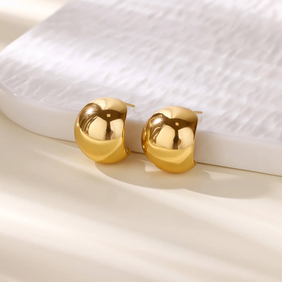Smooth Stud Earrings for Women Girls