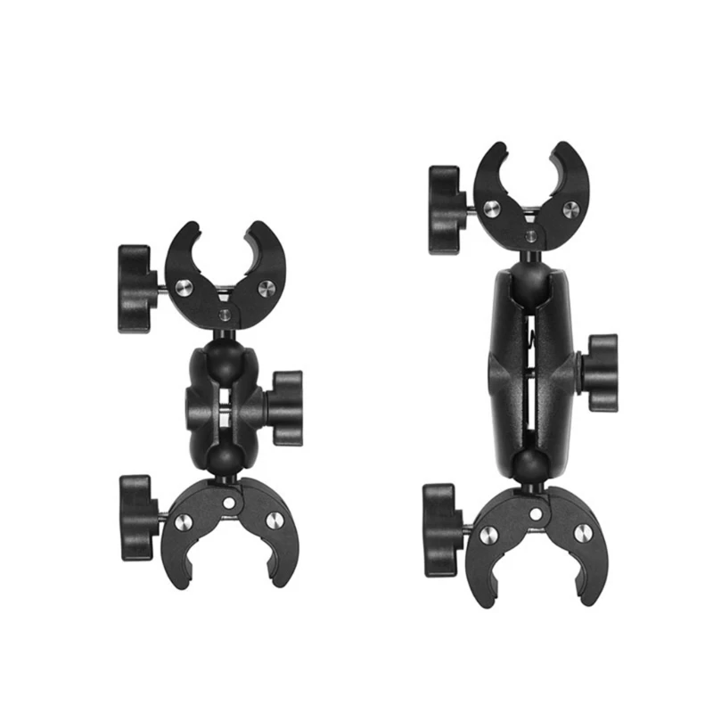 

25mm Ballhead Double for Head Clamp Kit Motorcycle Double C for Head Clip Action Camera Bracket L41E