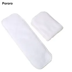 Pororo newborn baby things washable reusable diapers insert ecological cloth diaper inserts 4 layers absorbent microfiber