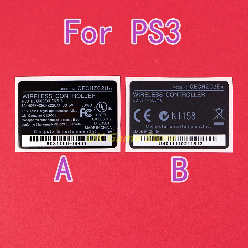 10Pcs Wireless Handle Sticker A B Version Per Sony Ps3 Wireless Controller Riparazione Etichetta Adesiva Per Ps3