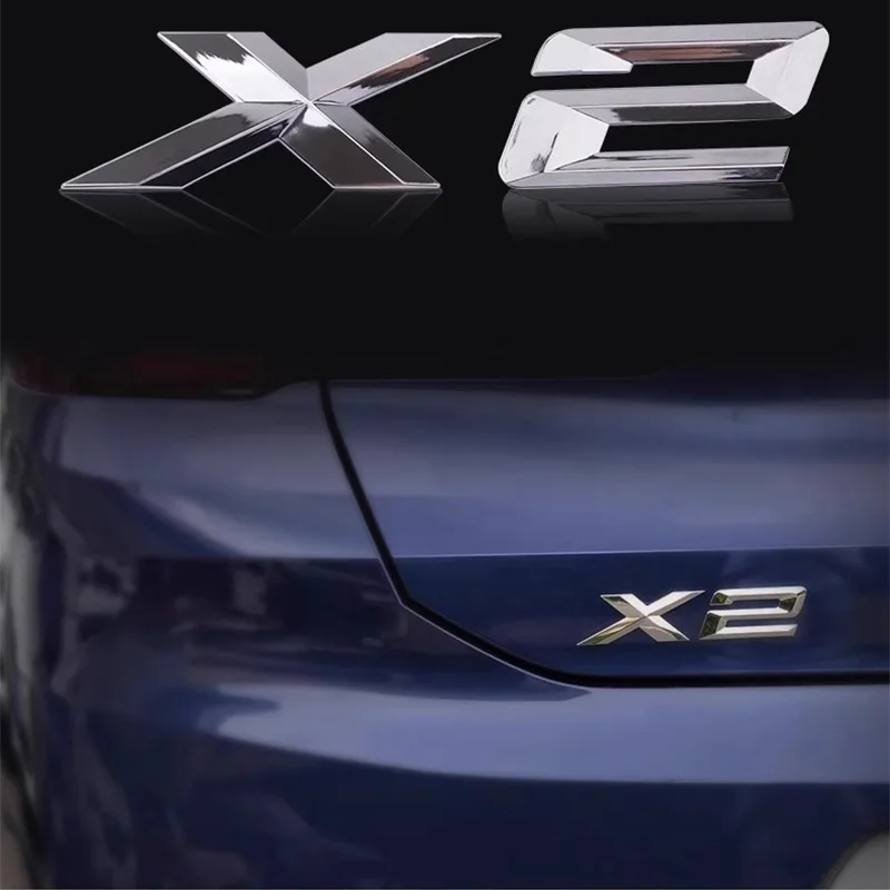 BMW X1 E84 F48 X3 E83 G01 F25 X4 F26 G02 X5 E53 F15 E70 X6 E71 F16 엠블럼 로고 레터링용 3D 자동차 글자 트렁크 배지 스티커
