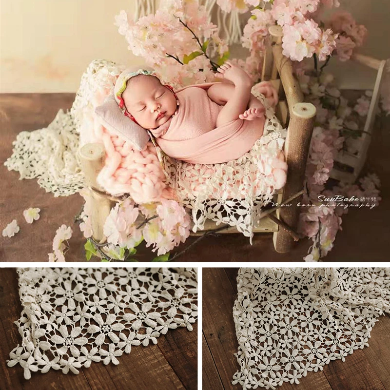 Cotton Petal Lace Blanket Star River Bronzing Wrap Vintage
