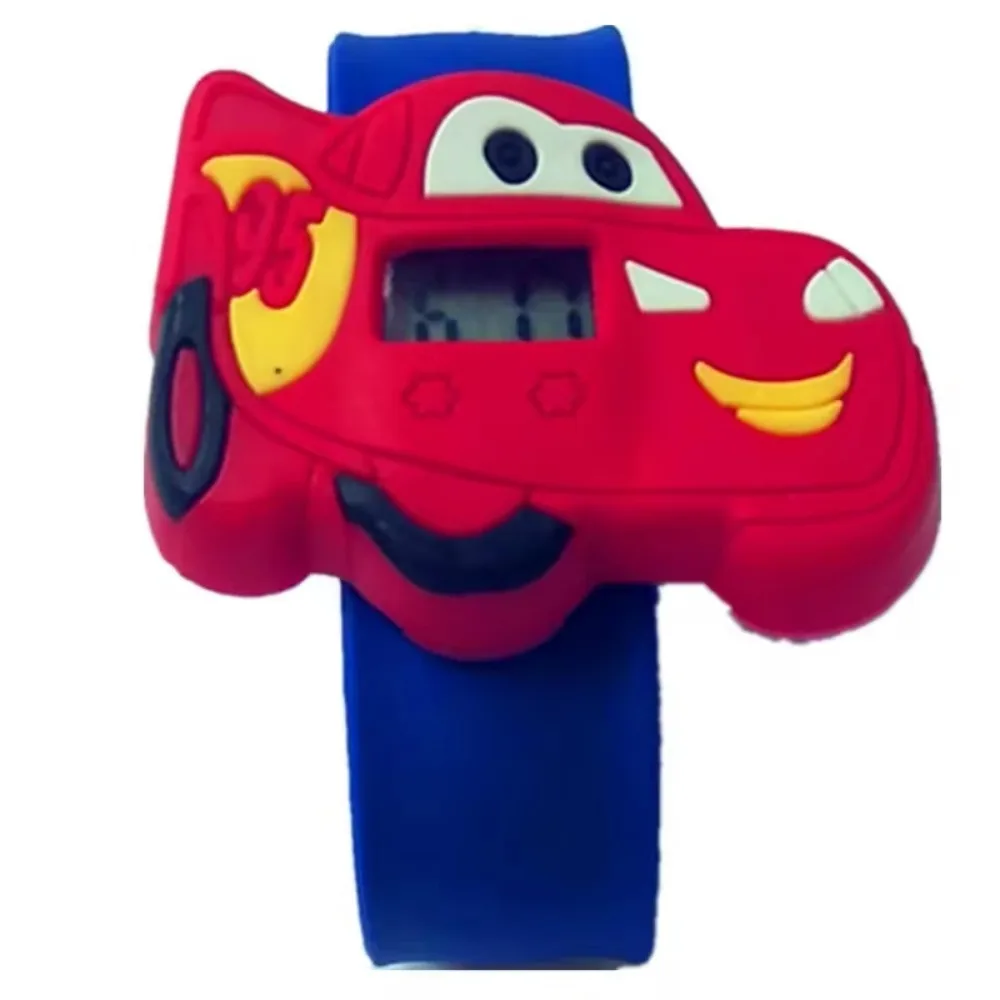 Hot Selling Children Watch Boy Cartoon Car Clock Silicone Tape Patted Table Students Lovely Cool Child Gift Boy Kids Watches Toy 4