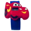 Hot Selling Children Watch Boy Cartoon Car Clock Silicone Tape Patted Table Students Lovely Cool Child Gift Boy Kids Watches Toy 4