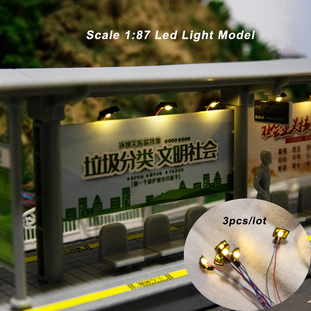 10Pcs Miniature 3V Lamp Model Led Lights Diy Sand Table Railway/Bus Station Indoor House Scene Layout Materials Diorama Kits images - 6