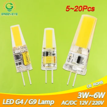 새로운 G4 COB LED 전구 ACDC 12V 6W AC220V 6W 10W LED G4 램프 크리스탈 LED 전구, Lampada Lampara Bombilla Ampoule LED G4 3W 4W