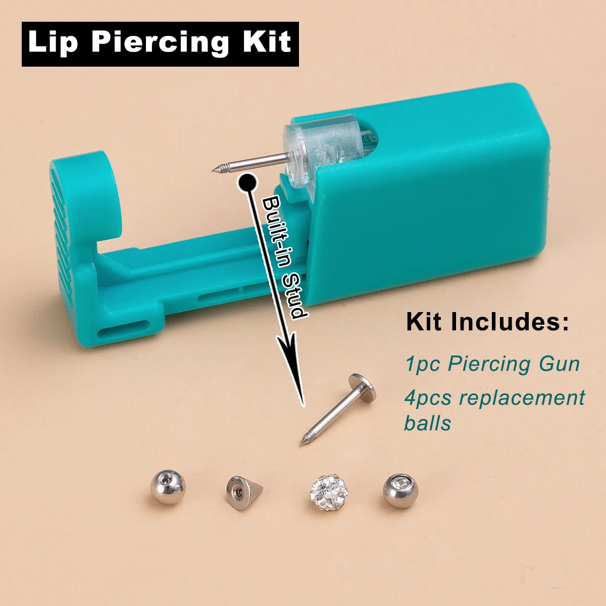 PRENKIN Monouso Auto Ear Piercing Dispositivo Di Sicurezza Strumento Health Unit Monouso Orecchio Strumento Ear Stud Pierce Kit Asepsis - Foto 12