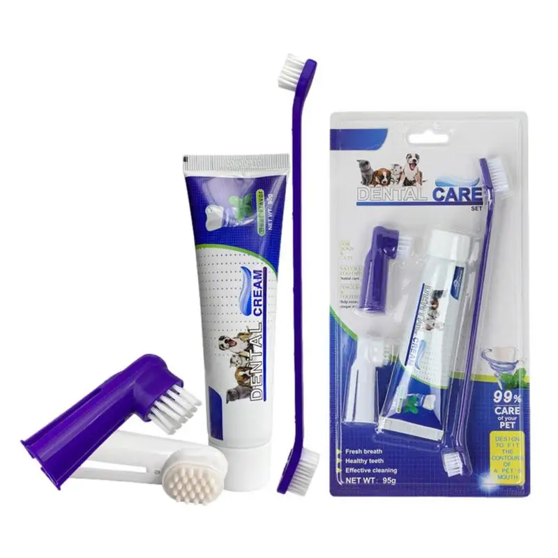 

Dog Toothbrushes And Toothpaste Puppy Kitten Tooth Brushing Essentials Pet Store Hospital Shelter Teeth Care Kit For Fresh