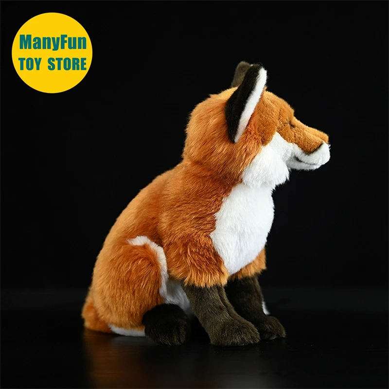 Realistic Red Fox High Fidelity Fox Plushie Vulpe Plush Toys Lifelike Animals Simulation Stuffed Doll Kawai Toy Gifts For Kids 4