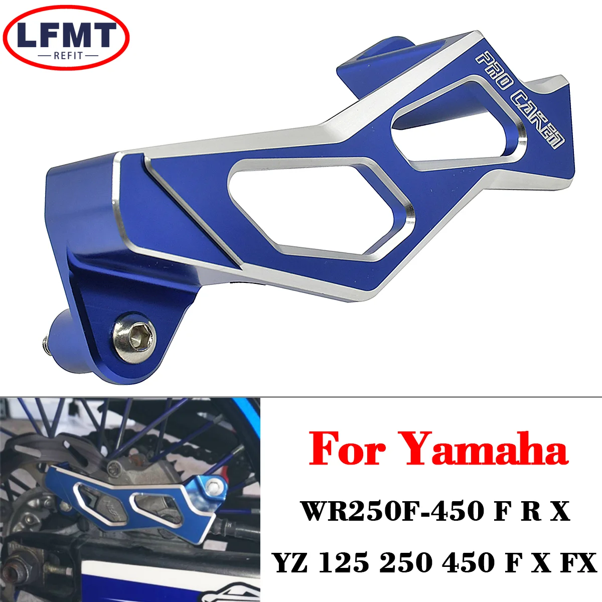 

CNC Rear Brake Caliper Guard For Yamaha YZ125 YZ250 YZ250F YZ450F YZ250X YZ125X YZ250FX YZ450FX WR250F WR450F WR250R WR250X 2021