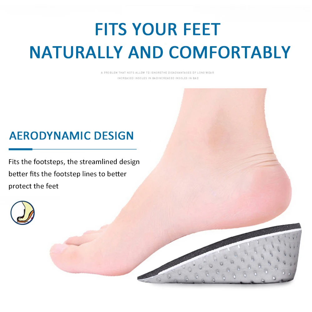 1/2/5PCS Unisex Height Increase Insole Insert Memory Foam InsolesBreathable Full Hlaf Insole Sports Height Increase Shoe Pads