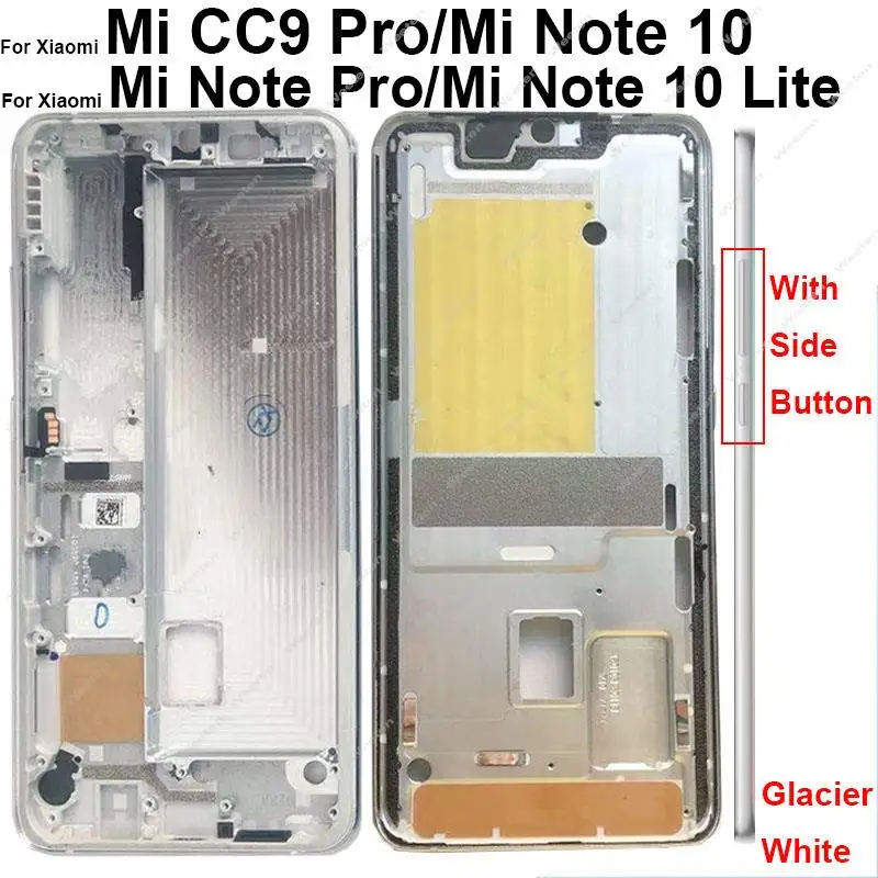 Carcaça do Frame Médio para Xiaomi mi Note 10 Note 10 Pro mi Note 10 Lite mi Cc9 Pro Placa de Moldura Médio - Image 4