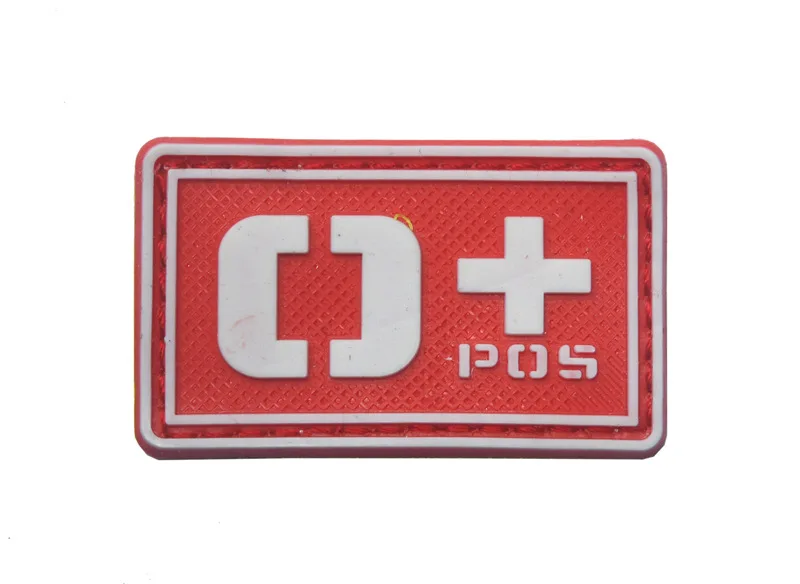 2 Toppe Con Gruppo Sanguigno 3D In Gomma PVC A B AB O O Toppe In - Foto 10