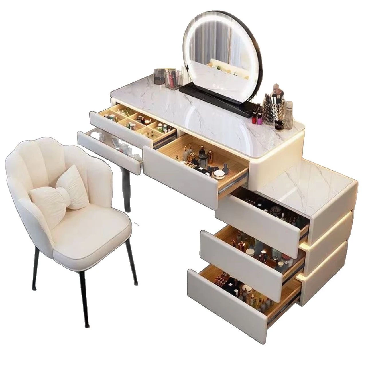 Commode en bois massif chambre principale coiffeuse haut de gamme Simple moderne petit appartement chambre coiffeuse 1 Commode en bois massif chambre principale coiffeuse haut de gamme Simple moderne petit appartement chambre coiffeuse 1