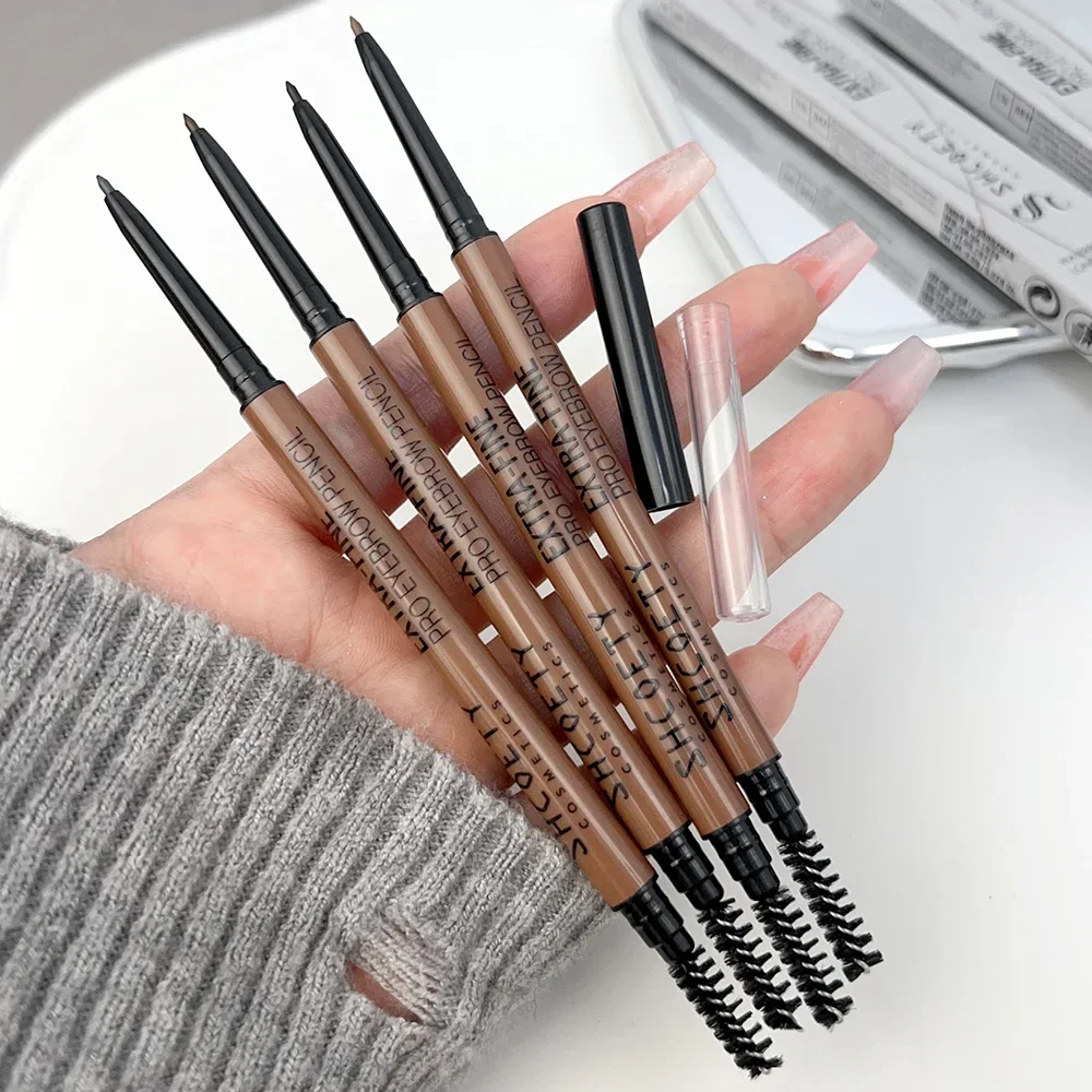 1.5mm Ultra Fine Double-Ended Eyebrow Pencil Waterproof Sweat-proof Long Lasting Eyebrow Pen Professional Eye Makeup for Women 5