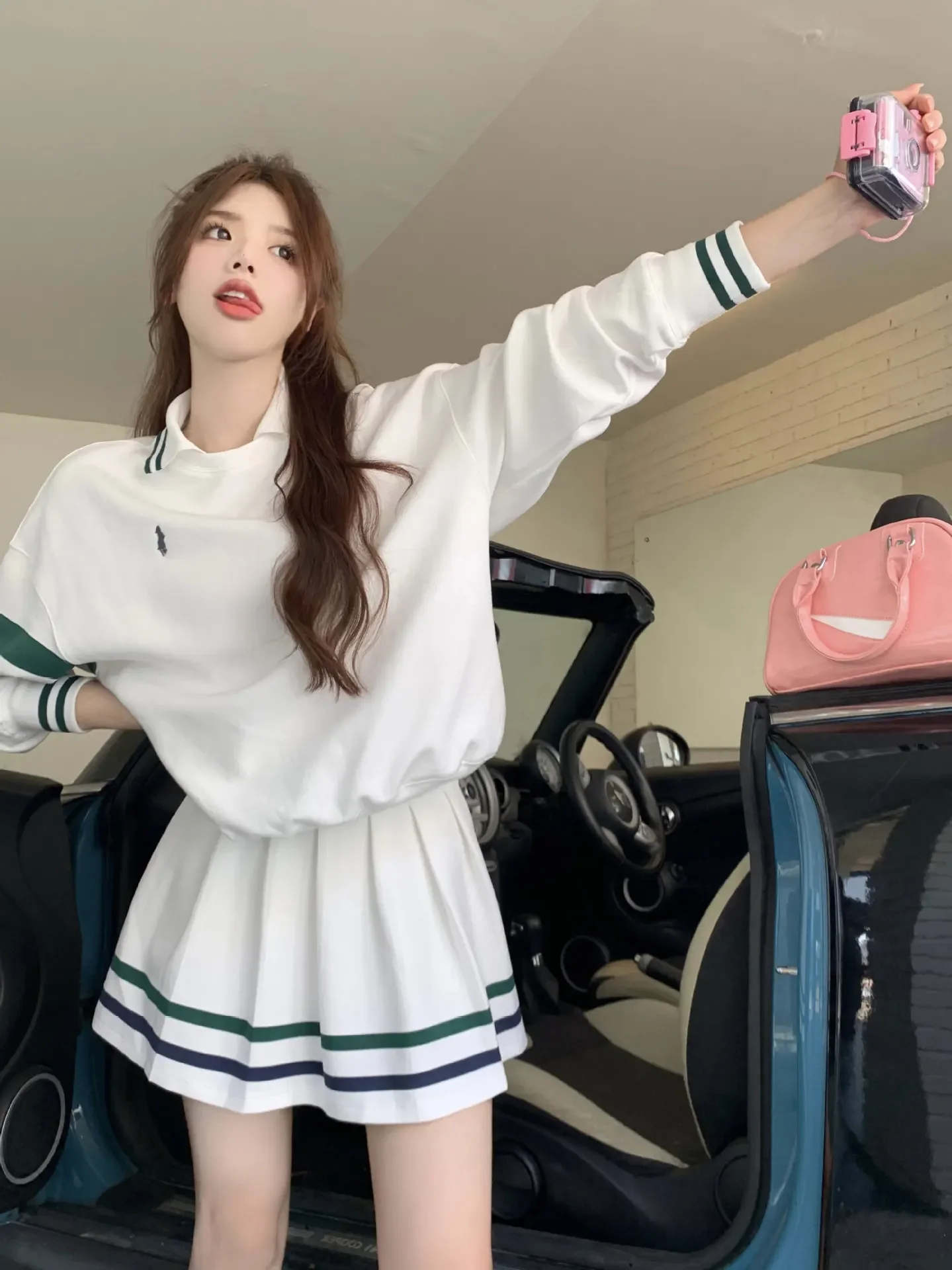Golf Suit Two-Piece Sweater Skirt Ventilate Sports Women Spring Summer Tennis suits Shorts X Golf women skirts golf shorts