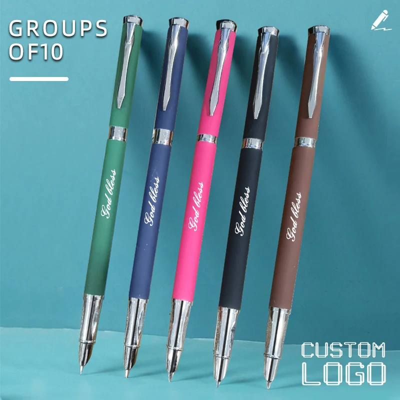 10pcs Metal Fountain Pens Personal Custom Logo Business Gift Calligraphy Pen Office Supplies School Stationery Teacher Day Gifts 10pcs 3 ply disposable kn95 mask breathable non woven 95% filtration n95 sanitary protective face mouth masks for dust particles virus pollution personal health