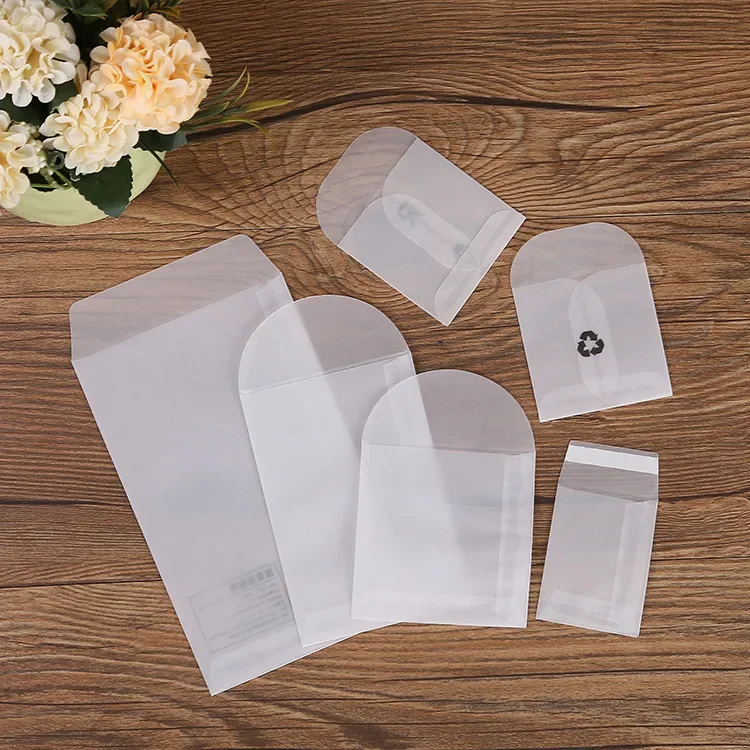 

50pcs Translucent Mini Envelopes Used for DIY Postcard/Card/Jewelry Storage Bag Wedding Invitations Small Gift Packaging Bag