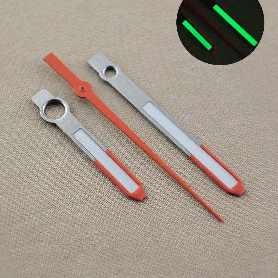 NH35 Hands Accessory Orange Pointer Green Luminous Watch Needle Suitable for NH34 NH35 NH36 Movement
