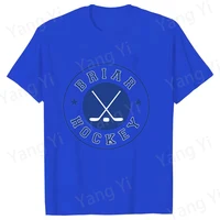 T-shirt imprimé Off Campus, mode d'été décontractée, manches courtes, col rond, t-shirts pour femmes/hommes, motif Briar Hockey, t-shirt neutre 5