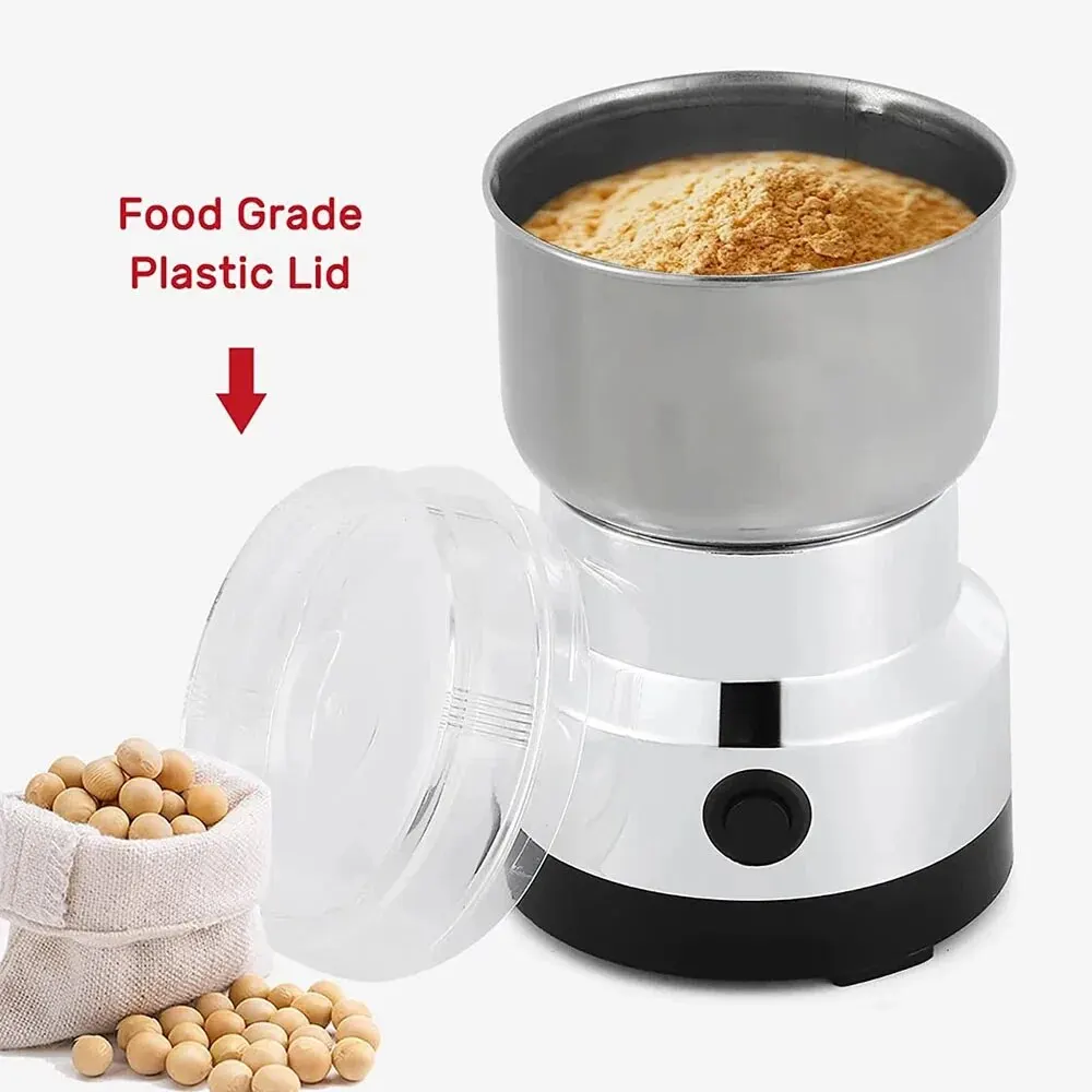 Stainless Steel Electric Coffee Bean Grinder with 4 Blades