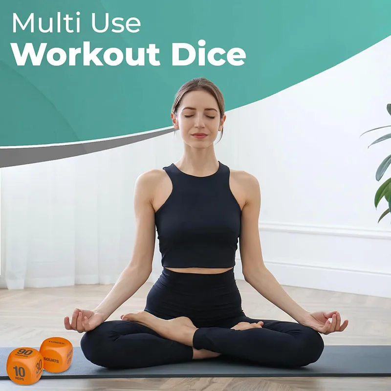 カーディオヒットエクササイズ用のポータブルフィットネスダイス、便利