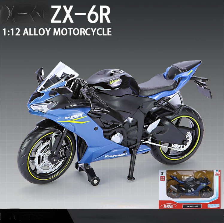 1:12 Kawasaki Ninja ZX-6R Car Model Toys Die Cast Alloy