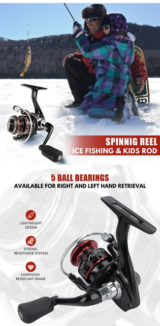 500 Size Spinning Reel, Fishing Reel Spinning, Ball Bearings, Fishing  Gear