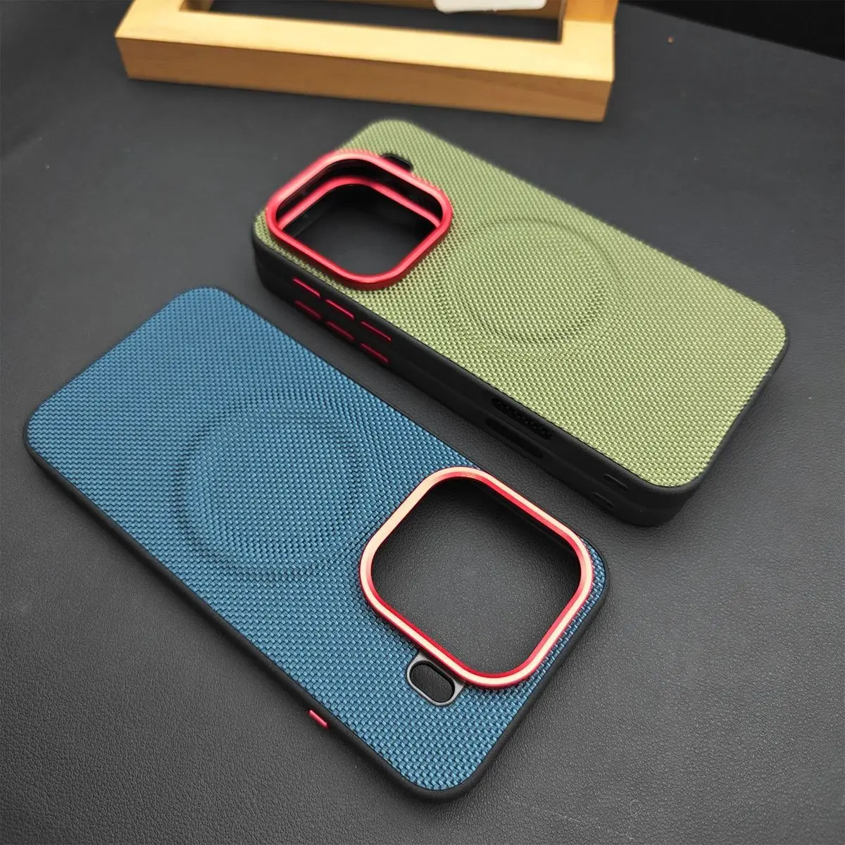 Luxury PU Leather Magnetic Wireless Charging Protective Back Cover Case