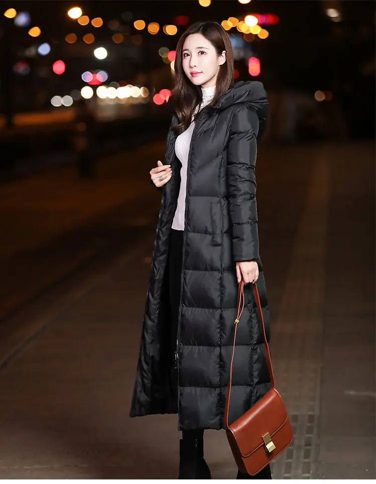 Abrigos largos de algodón para mujer, Parkas negras, chaqueta cálida de invierno, Abrigo acolchado de algodón con capucha, grueso y cálido, novedad de 2023_voghion.com