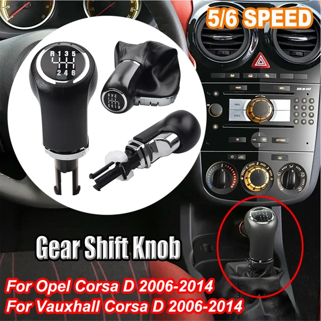 Manual Gear Stick Shift Lever Stick Knob With Leather Boot For Opel Corsa D  2006-2014 Vauxhall Corsa D 2006-2014 - AliExpress