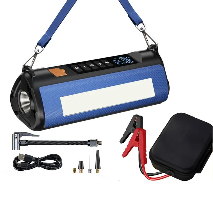 Newest Powerful 1200A Car Battery Charger 12v Portable Tire Inflator Air Compressor 12v Car Jump Starter with LED Light