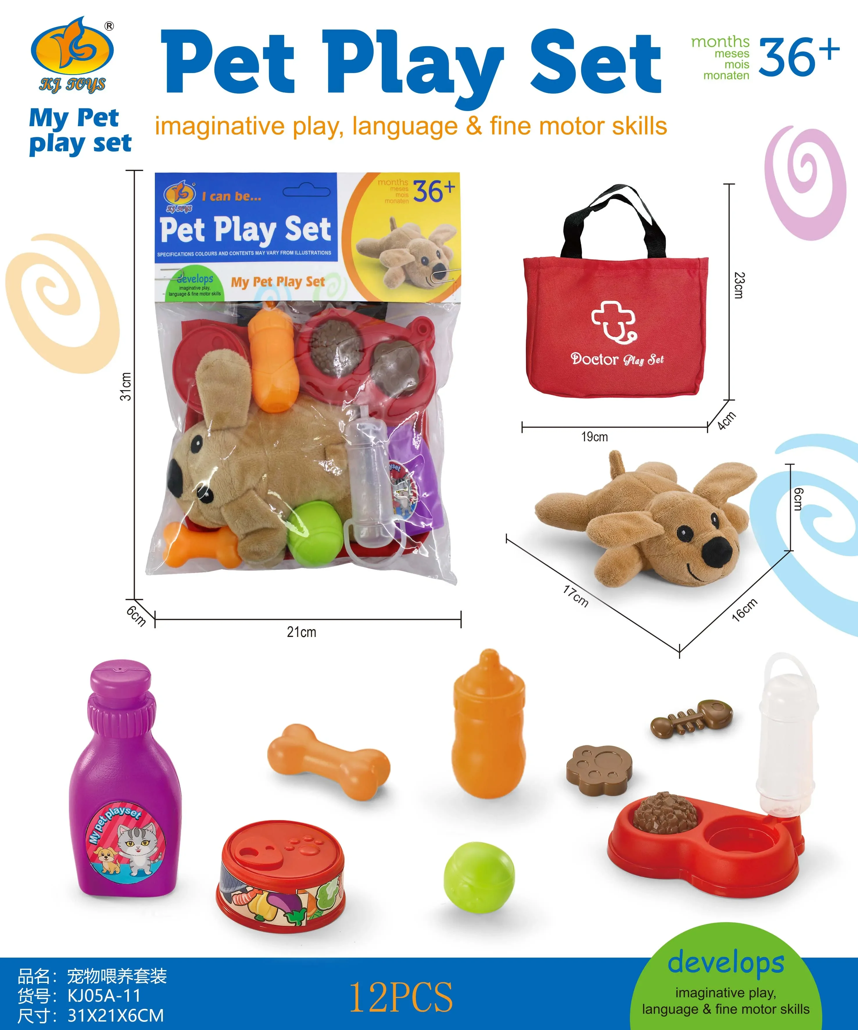 Melissa & Doug Examine and Treat Pet Vet Play Set - Kids Veterinary Play Set, Kids Pet Haircut Play Set, STEAM Toy, Pretend Play 4
