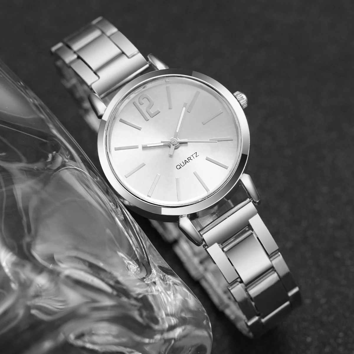 Fashion Women Watches Simple Steel Band Ladies Analog Quartz Watch Reloj Mujer Girls Clock Gift 5