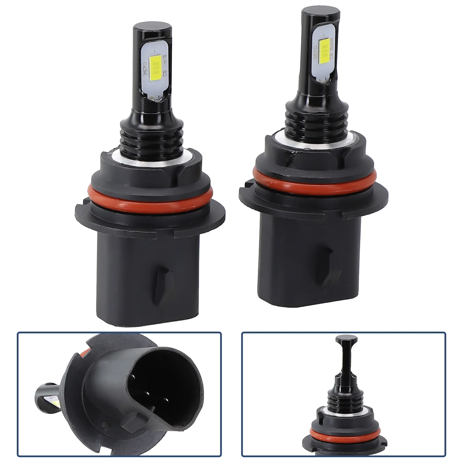 

2 PCS 9007 HB5 CSP LED Headlight Bulbs Conversion Kits High Low Beam 6000K Super White Car Automobiles Accessories