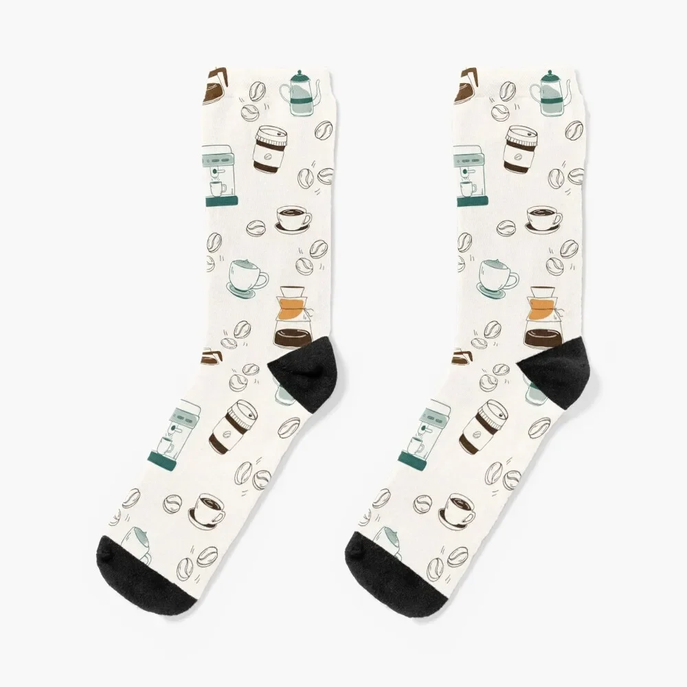 

Coffee Pattern Socks japanese fashion sport Women Socks Men's