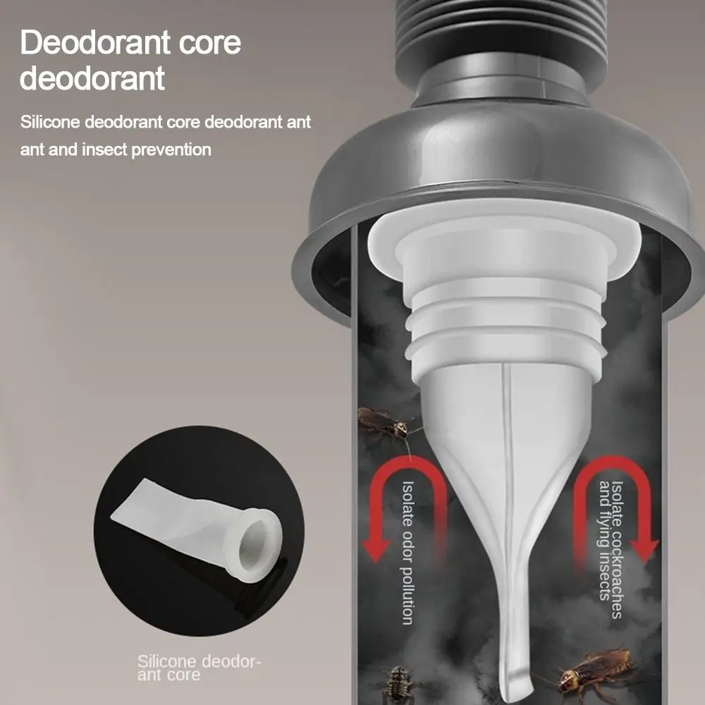 S Type Flexible Sink Drain Pipe Set Anti-Odor Sink Sewer Pipeline Drain Hose Extension Tube Anti-blocking Washbasin Accessories