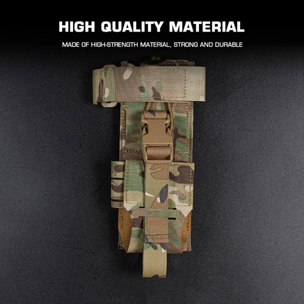 Description Picture 5 of itemUniversal Radio Tactical Pouch Molle Walkie Talkie Pouches MPU5 PRC163 152 148 Lightweight Hunting Vest Belt Mag Bag