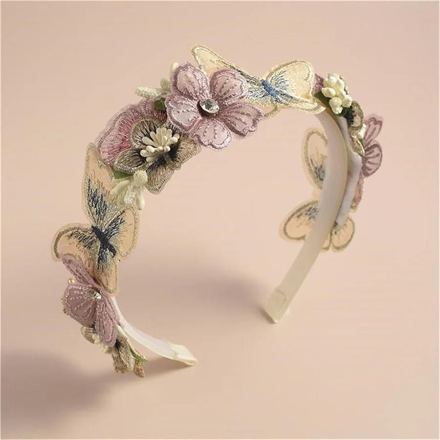 10 pezzi/set Fasce per capelli con fiori in tessuto carini